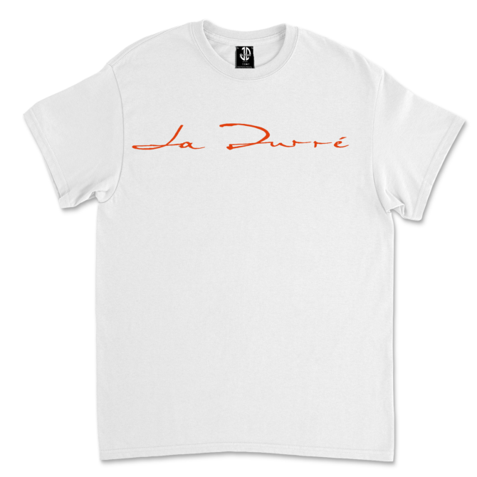 Orange Signature White Tee